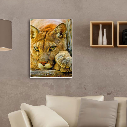 Lion - Full Round Drill Diamond Painting 40*50CM