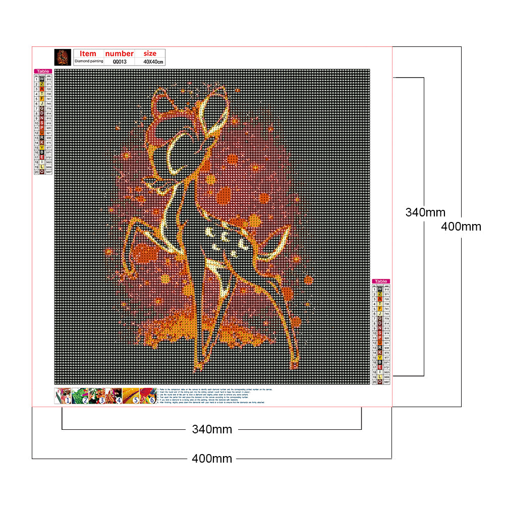 Silhouette - Full Round Drill Diamond Painting 40*40CM