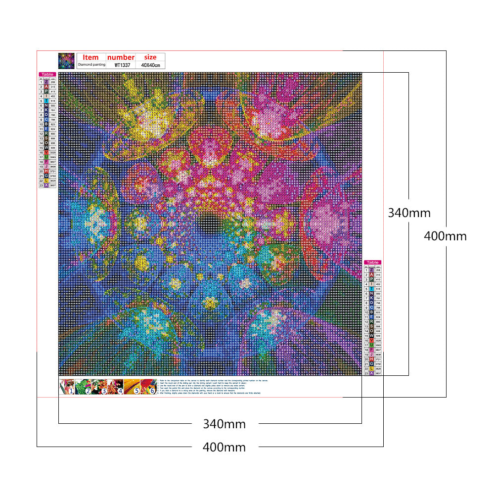 Colorful Mandala - Full Round Drill Diamond Painting 40*40CM