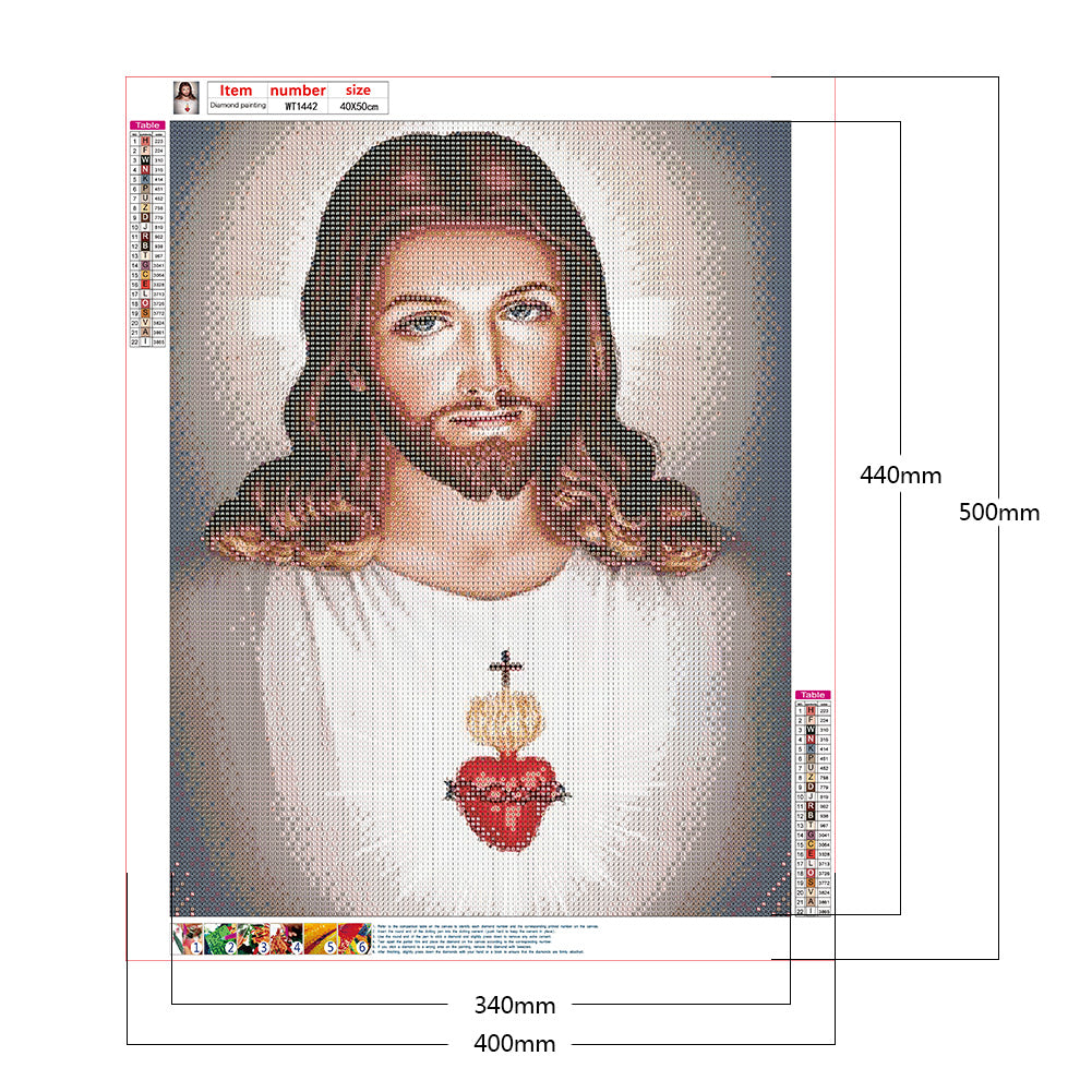 Jesus - Full Round Drill Diamond Painting 40*50CM