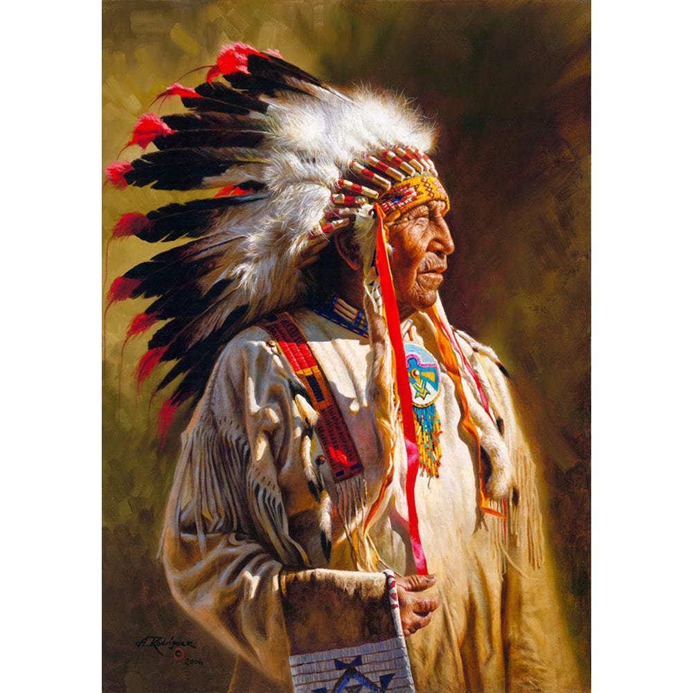 Tribal People Hunt Hunters - Full Round Drill Diamond Painting 40*50CM