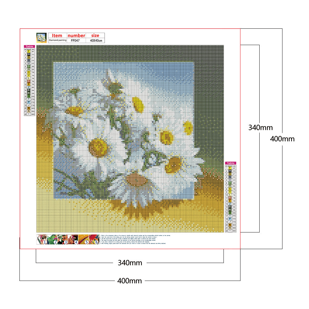Chrysanthemum Bouquet - Full Square Drill Diamond Painting 40*40CM