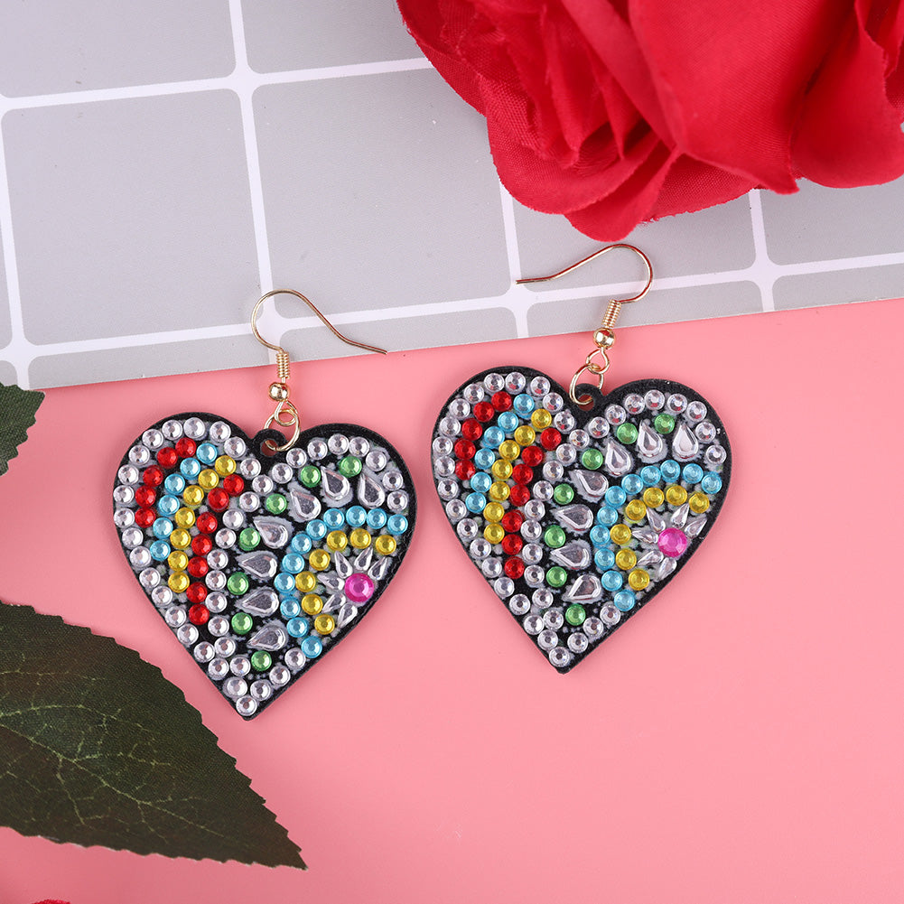5D DIY Diamond Painting Earrings Kit Double-sided Drill Drop Earrings Gifts