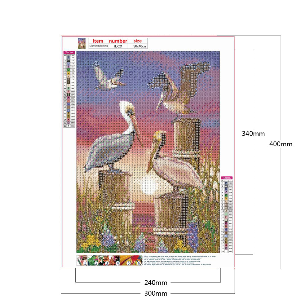 Seagull - Full Round Drill Diamond Painting 30*40CM