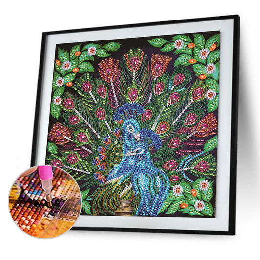 Peacock - Special Shaped Drill Diamond Paiting 30*30CM
