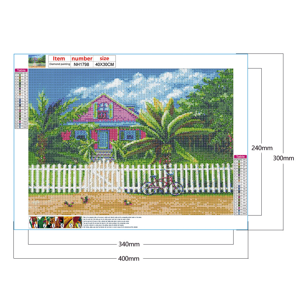 House Scenery - Full Round Drill Diamond Painting 40*30CM
