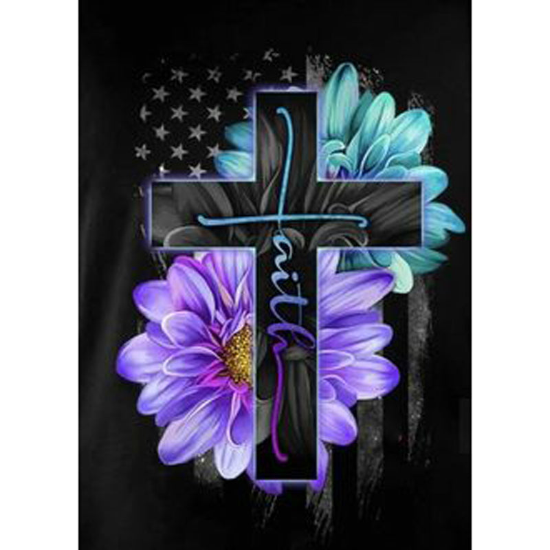 Cross - Full Round Drill Diamond Painting 30*40CM