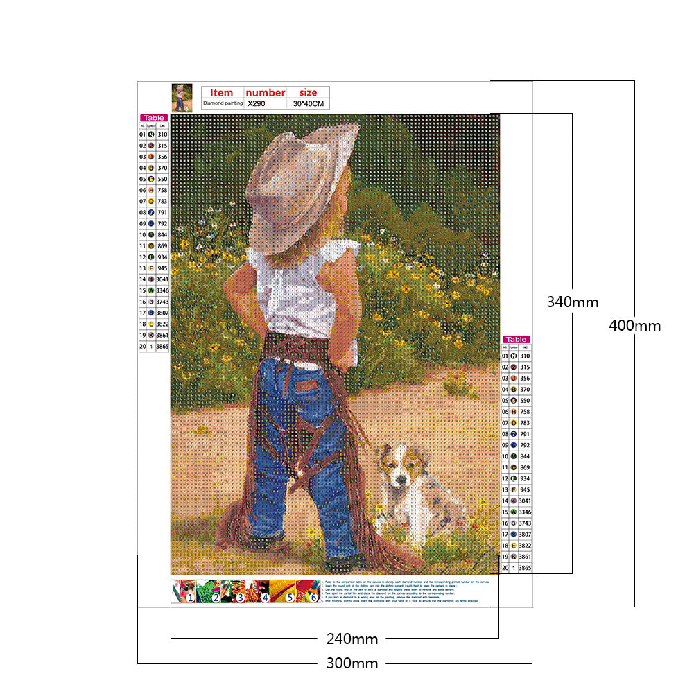 Play Child 30*40CM(Canvas) Full Round Drill Diamond Painting