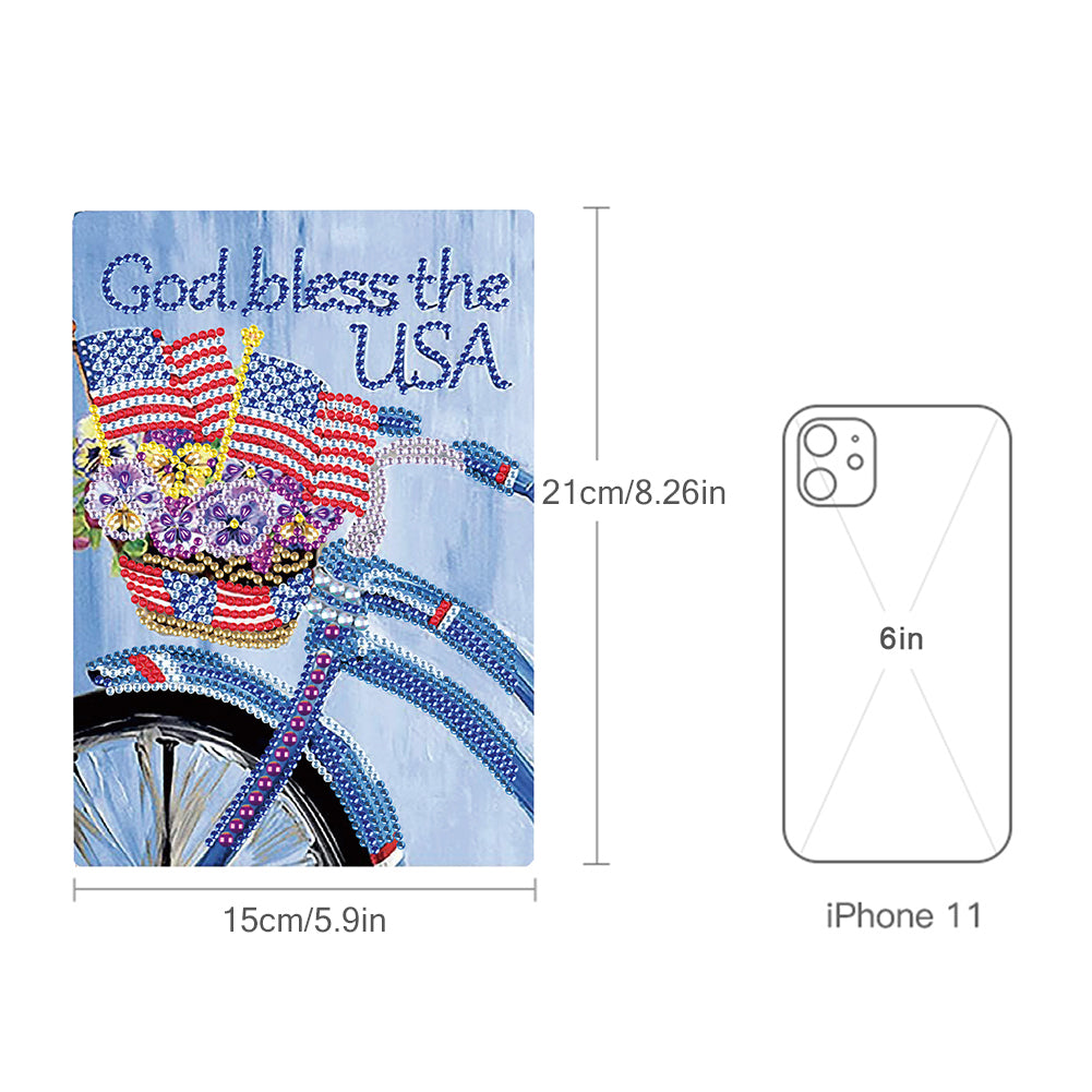 DIY Diamond Painting Notebook Special Shaped Drill A5 Diary Book 50 Pages