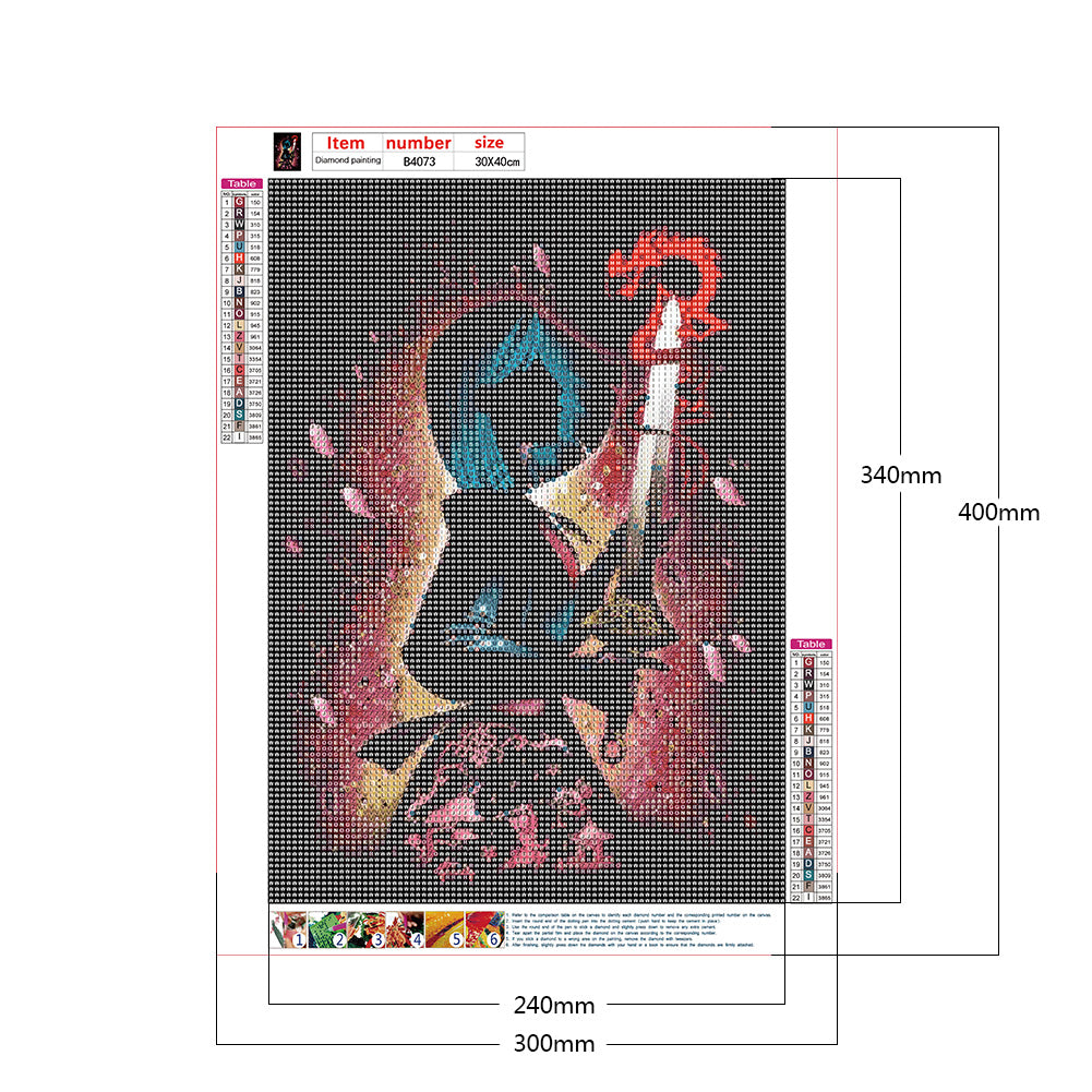 Princess Silhouette 30*40CM(Canvas) Full Round Drill Diamond Painting