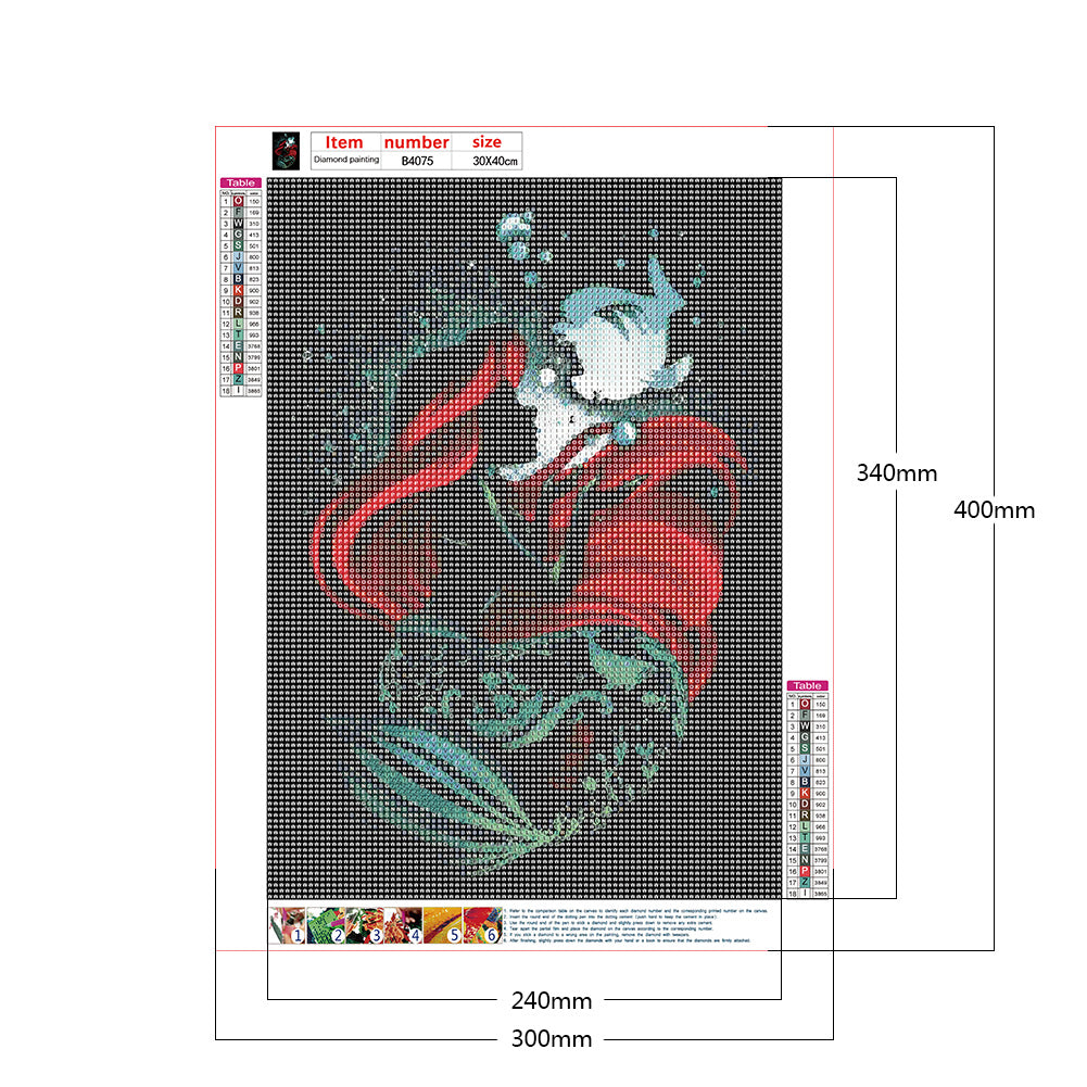 Princess Silhouette 30*40CM(Canvas) Full Round Drill Diamond Painting