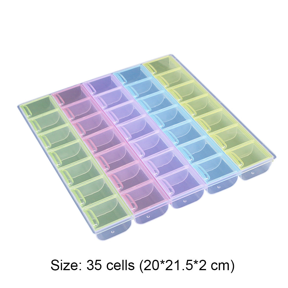 Nail Art Storage Box Diamond Painting Crystal Beads Organizer Holder Case