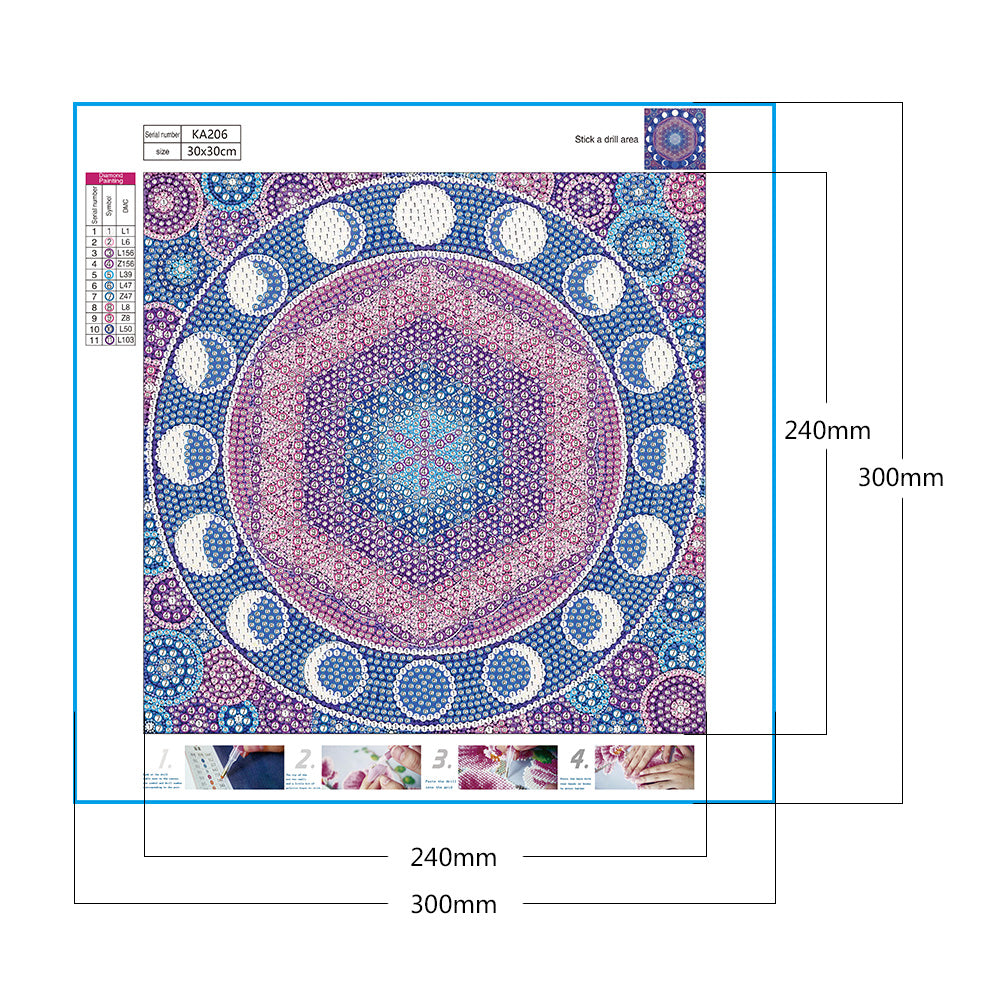 Twelve O'Clock 30*30CM(Canvas) Crystal Drill Diamond Paiting