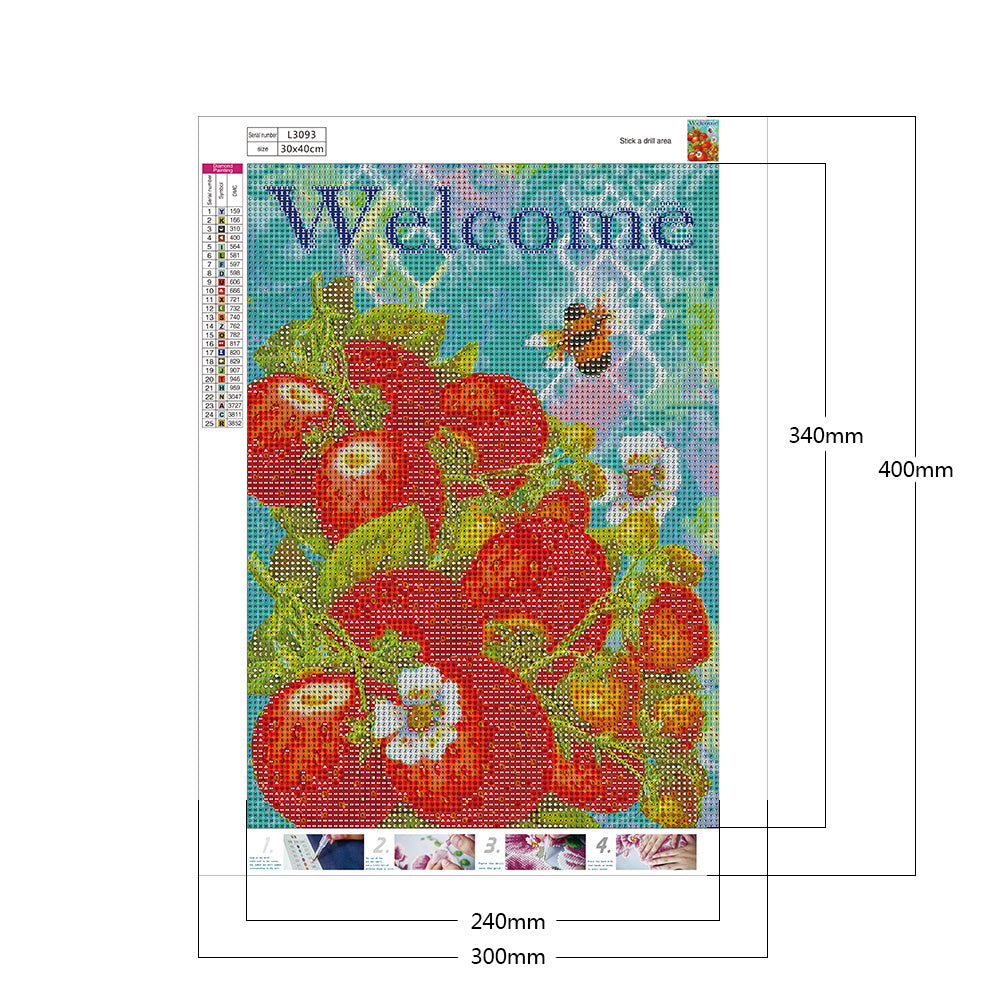 Strawberry 30*40CM(Canvas) Full Round Drill Diamond Painting