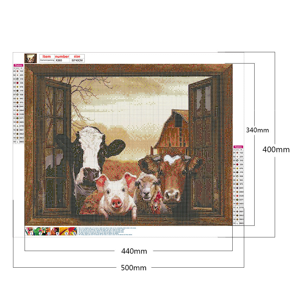 Donkey - Full Round Drill Diamond Painting 50*40CM