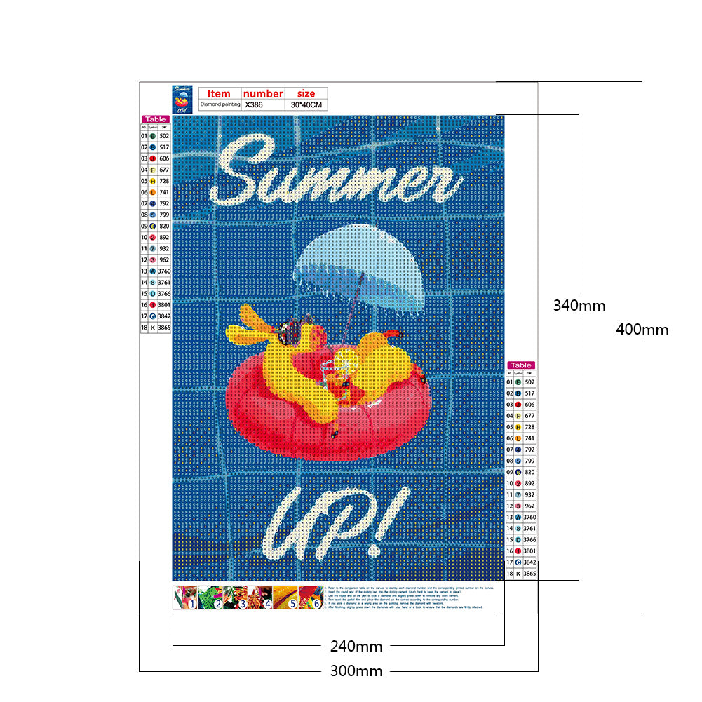 Refreshing Summer - Full Round Drill Diamond Painting 30*40CM