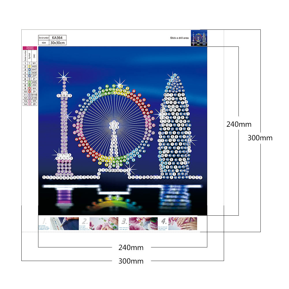 City ??Building - Crystal Drill Diamond Paiting 30*30CM