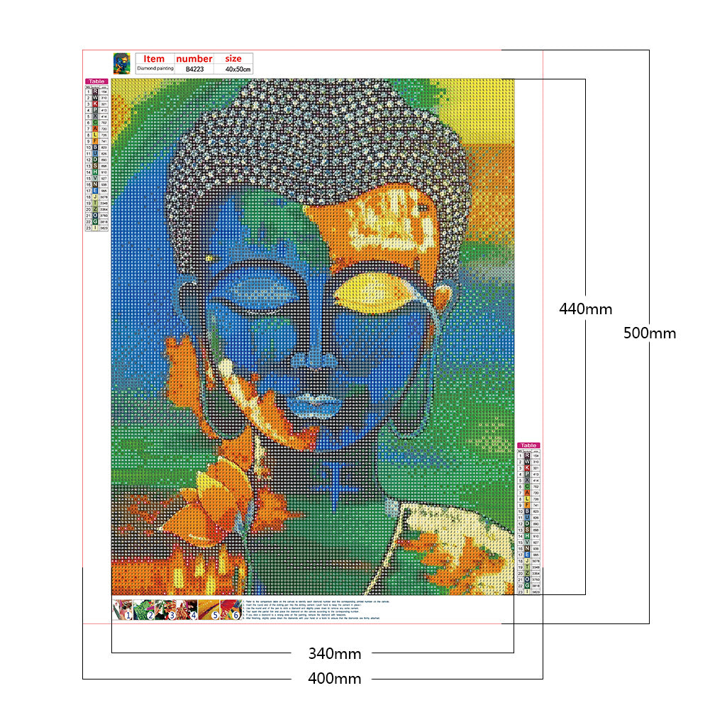 Buddha Character Series - Full Round Drill Diamond Painting 40*50CM