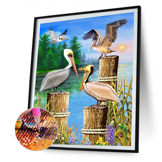 Beach Humanities - Full Round Drill Diamond Painting 30*40CM