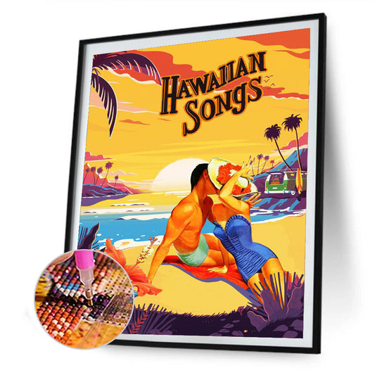 Beach Humanities - Full Round Drill Diamond Painting 30*40CM