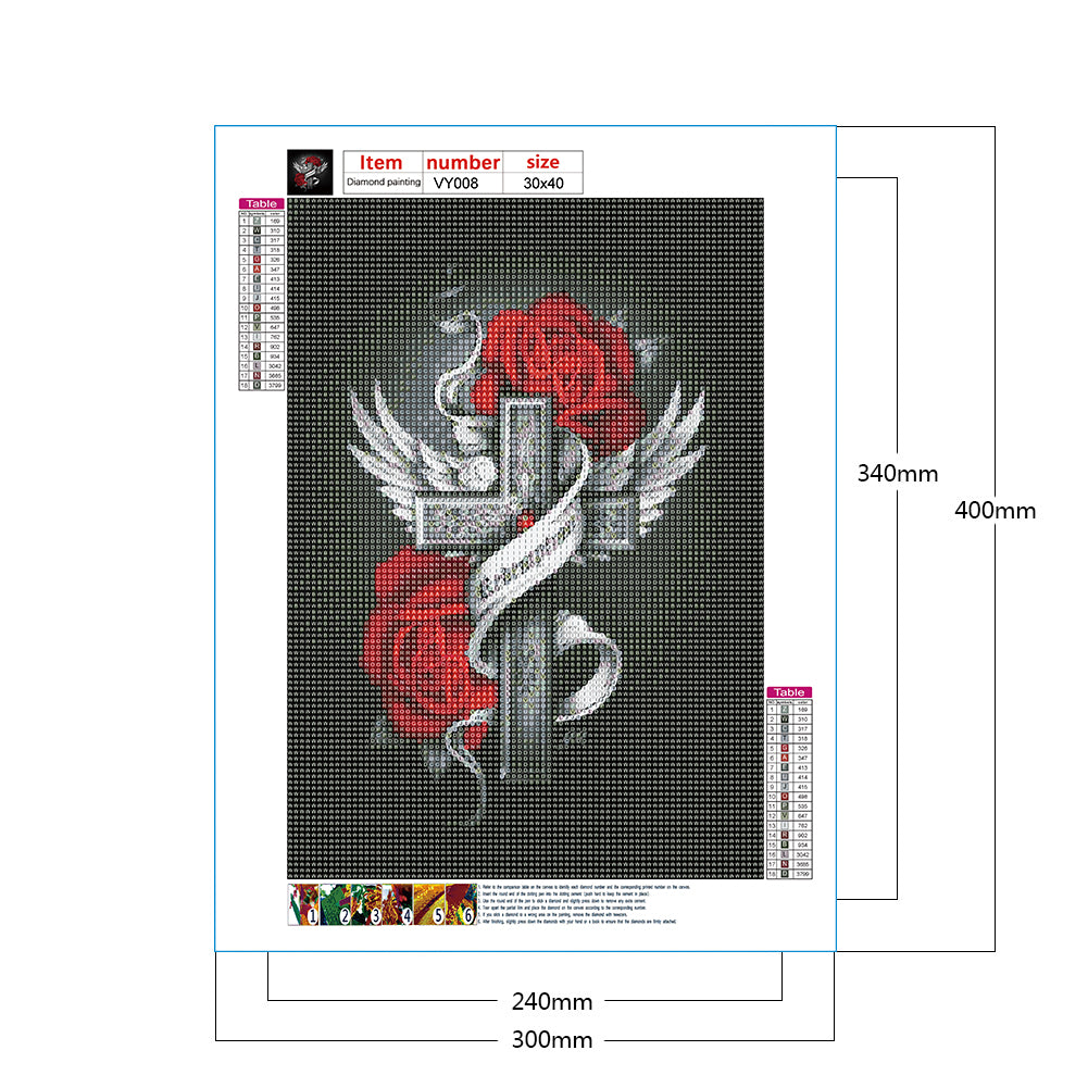 Cross - Full Round Drill Diamond Painting 30*40CM