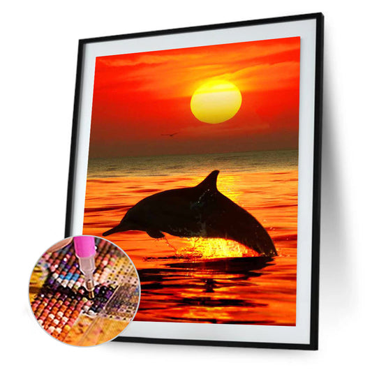 Dolphin - Full Round Drill Diamond Painting 30*40CM