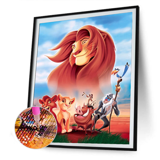 Lion King - Full Round Drill Diamond Painting 30*40CM