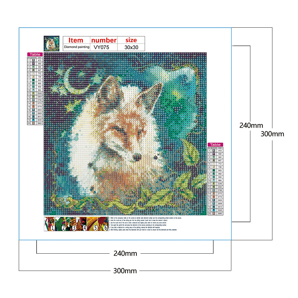 Fox - Full Round Drill Diamond Painting 30*30CM