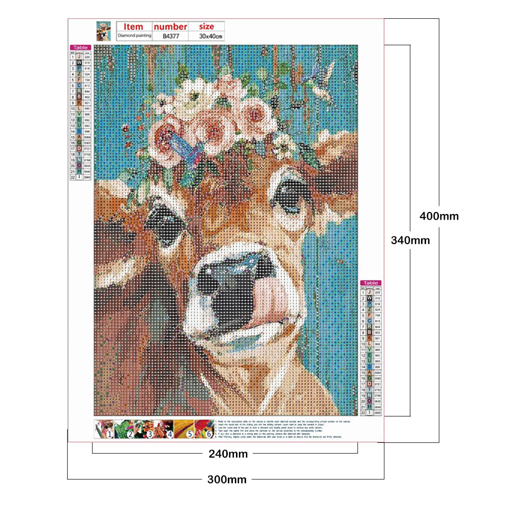 Cattle - Full Round Drill Diamond Painting 30*40CM