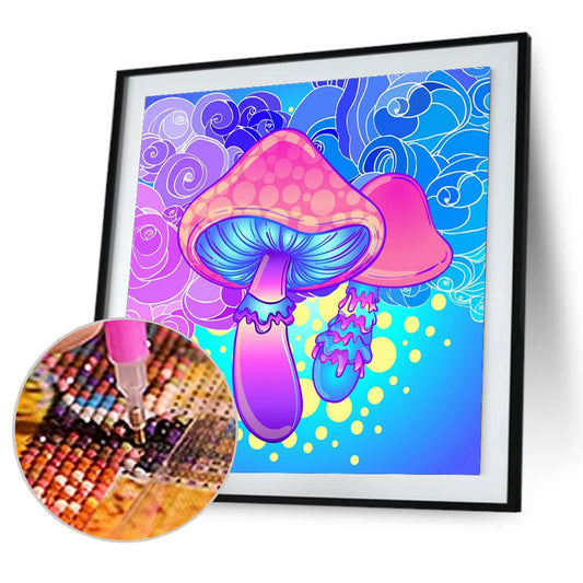 Colorful Mushroom - Full Round Drill Diamond Painting 30*30CM
