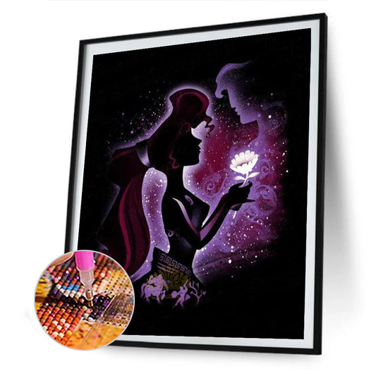 Disney Character Silhouette - Full Round Drill Diamond Painting 30*40CM