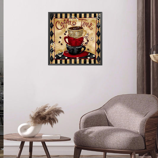 Coffee Calligraphy - Full Square Drill Diamond Painting 40*40CM