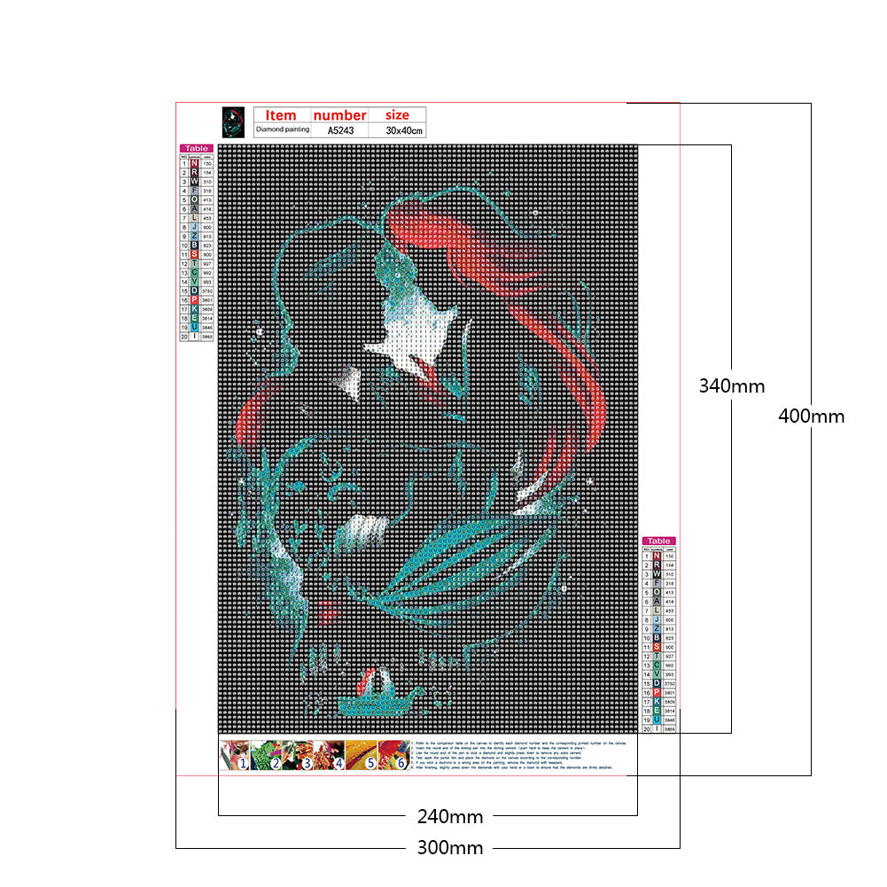 Disney Character Silhouette - Full Round Drill Diamond Painting 30*40CM