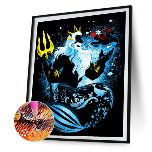 Disney Character Silhouette - Full Round Drill Diamond Painting 30*40CM