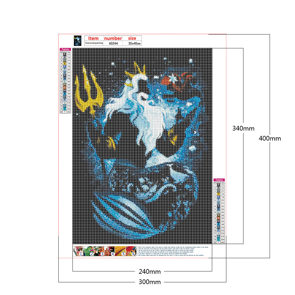 Disney Character Silhouette - Full Round Drill Diamond Painting 30*40CM