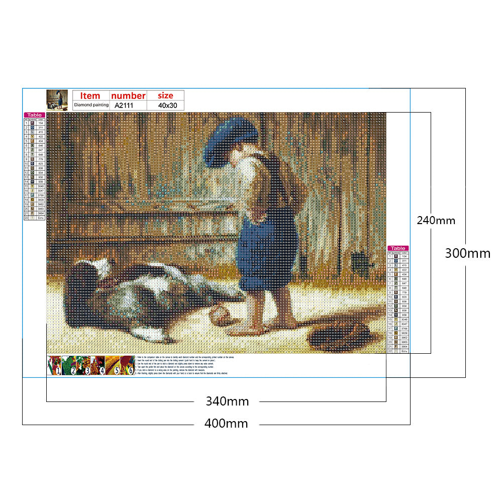 Naughty Boy - Full Round Drill Diamond Painting 40*30CM