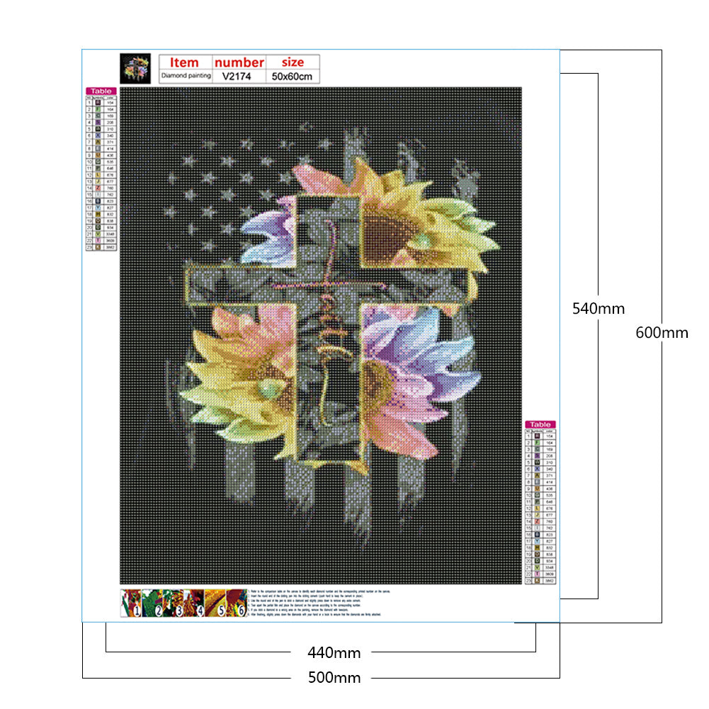 Belief In The Cross - Full Round Drill Diamond Painting 50*60CM