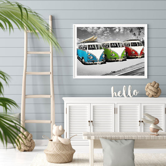 Beach Bus - Full Round Drill Diamond Painting 40*30CM