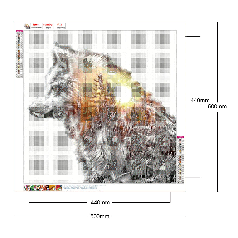 Wolf - Full Round Drill Diamond Painting 50*50CM