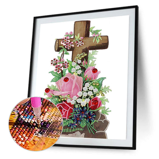 Cross - Special Shaped Drill Diamond Paiting 30*40CM