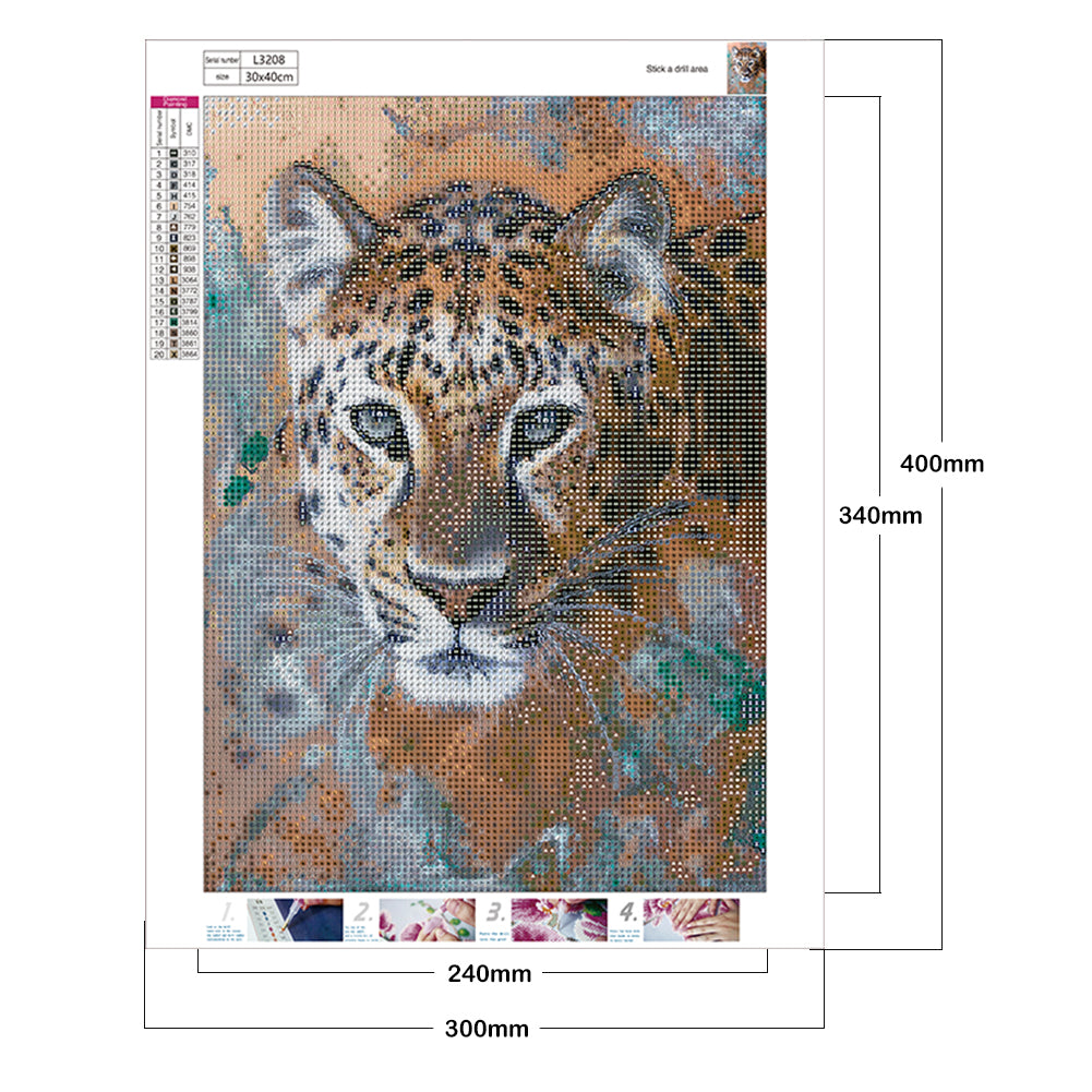 Leopard - Full Round Drill Diamond Painting 30*40CM