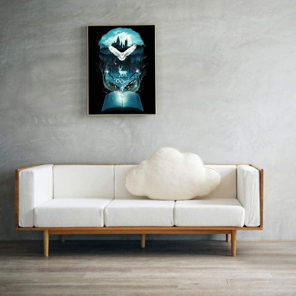 Harry Potter Silhouette - Full Round Drill Diamond Painting 30*40CM