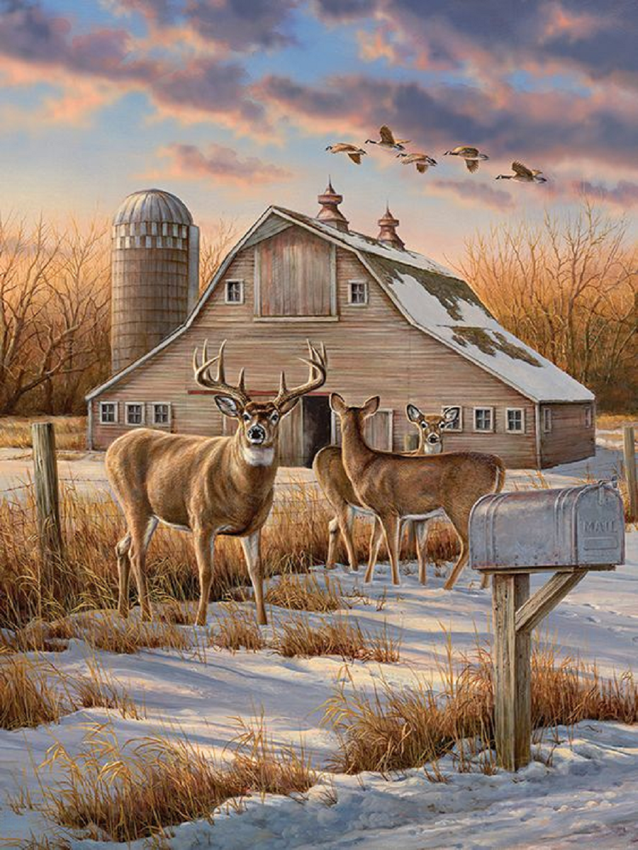 Deer Herd - Full Round Drill Diamond Painting 30*40CM