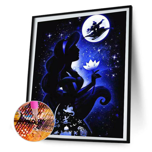 Disney Princess Silhouette - Full Square Drill Diamond Painting 50*60CM