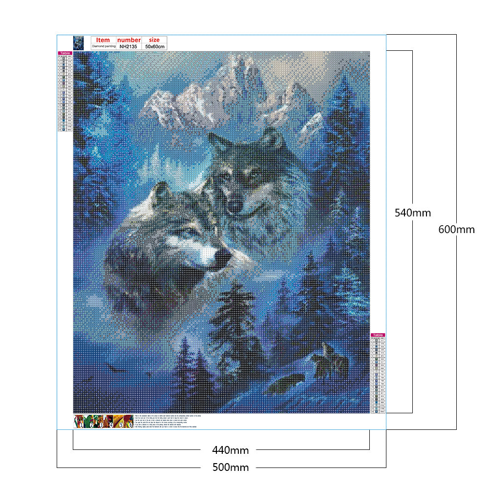 Wolf Pack - Full Round Drill Diamond Painting 50*60CM