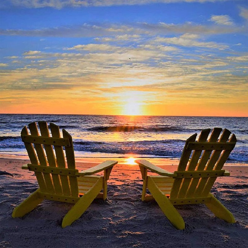 Seaside Sunset - Full Round Drill Diamond Painting 30*30CM