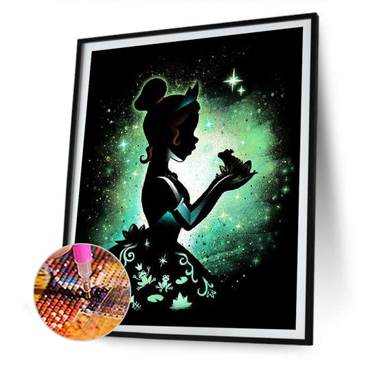 Silhouette Princess - Full Square Drill Diamond Painting 30*40CM