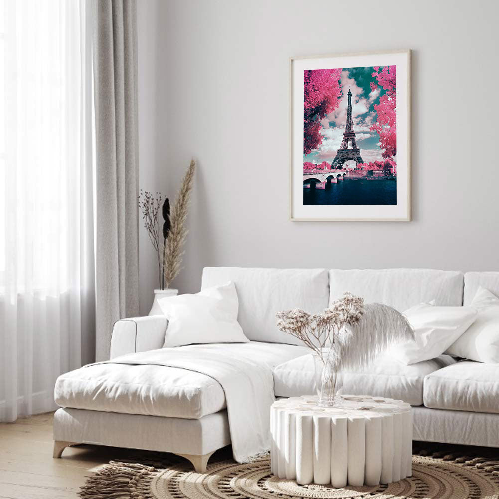 Paris Eiffel Tower - Full Round Drill Diamond Painting 50*60CM