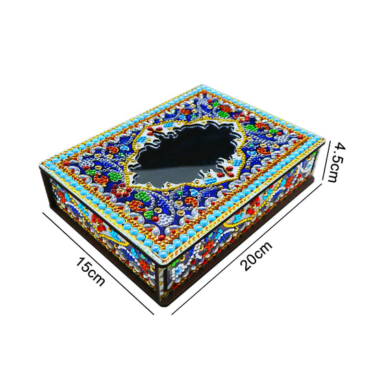 Classic Mandala Style Storage Box Fragmented Ornament Cosmetics Collection