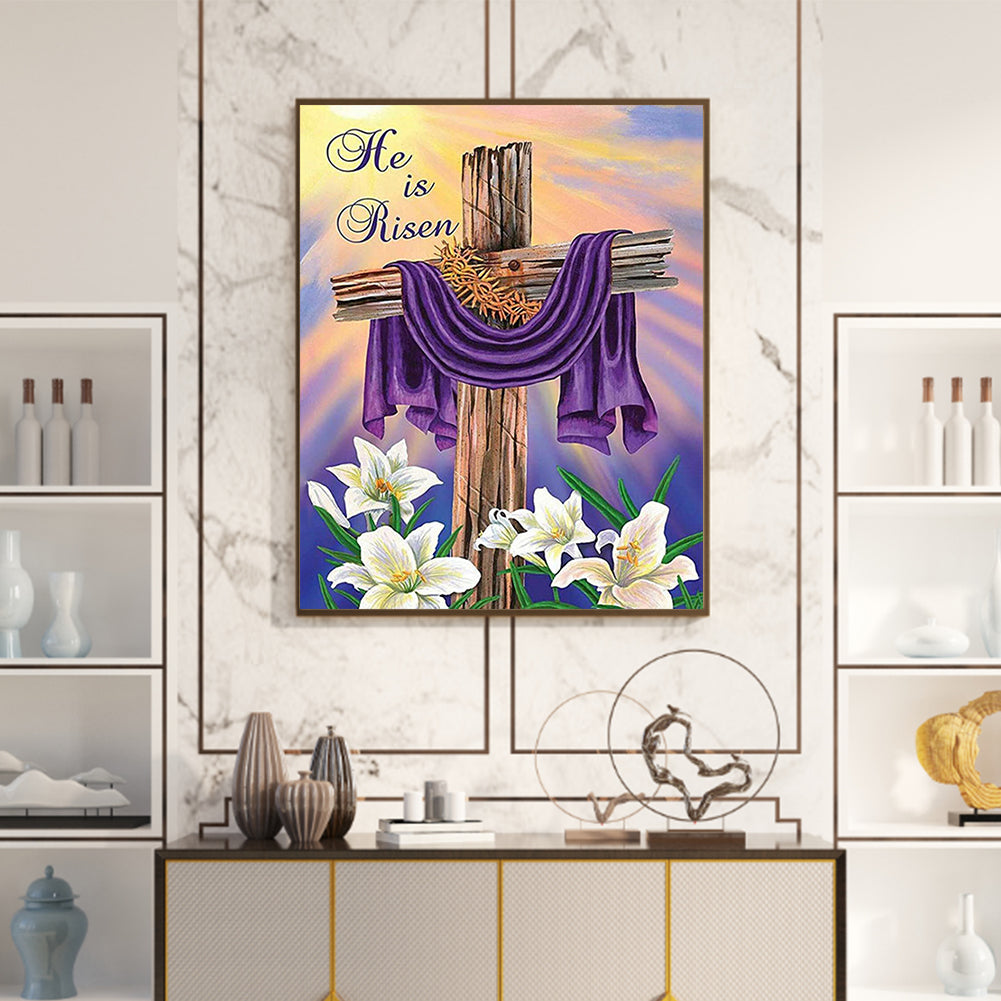 Lily On The Cross - Full Square Drill Diamond Painting 40*50CM